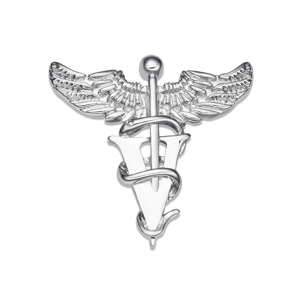 Broche Caducée Médical Vétérinaire