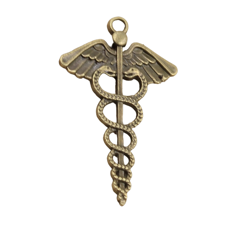 Breloque Caducée de Mercure Bronze Decad