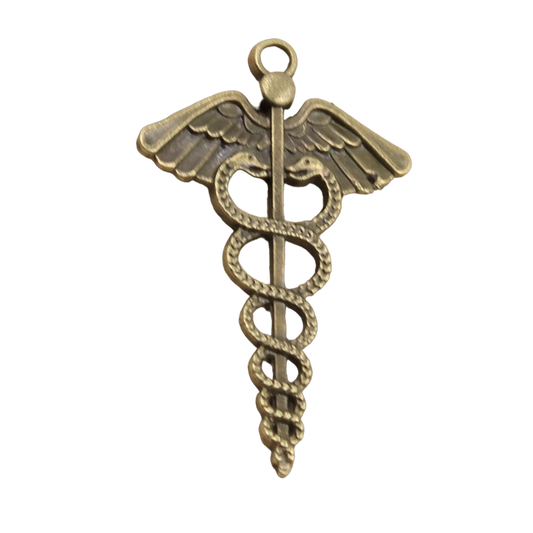 Breloque Caducée de Mercure Bronze Decad