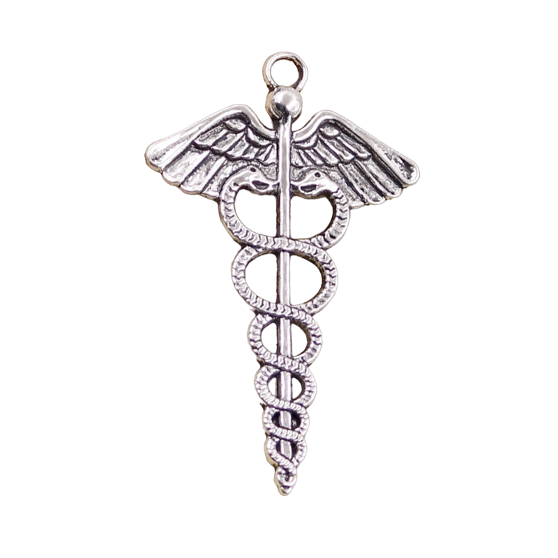 Breloque Caducée de Mercure Silver Decad