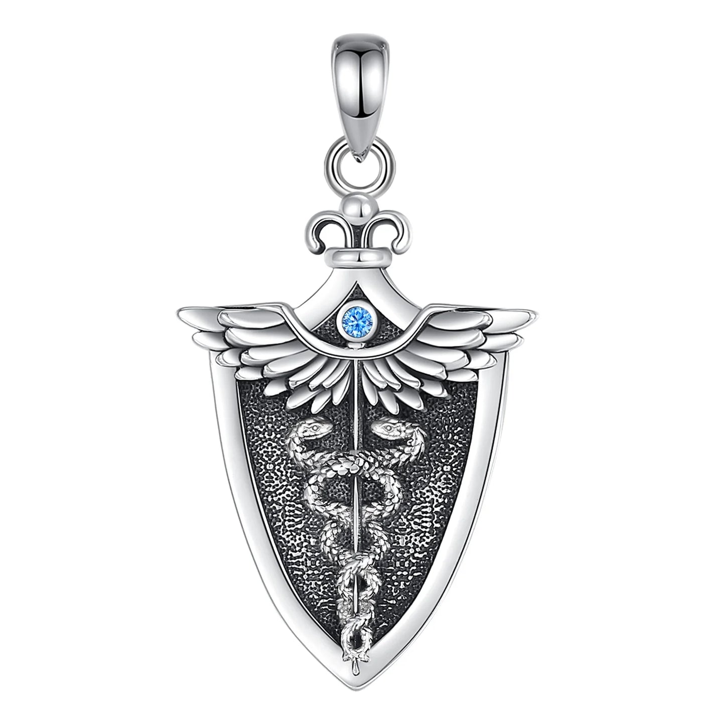 Pendentif Caducée de Mercure Rétro