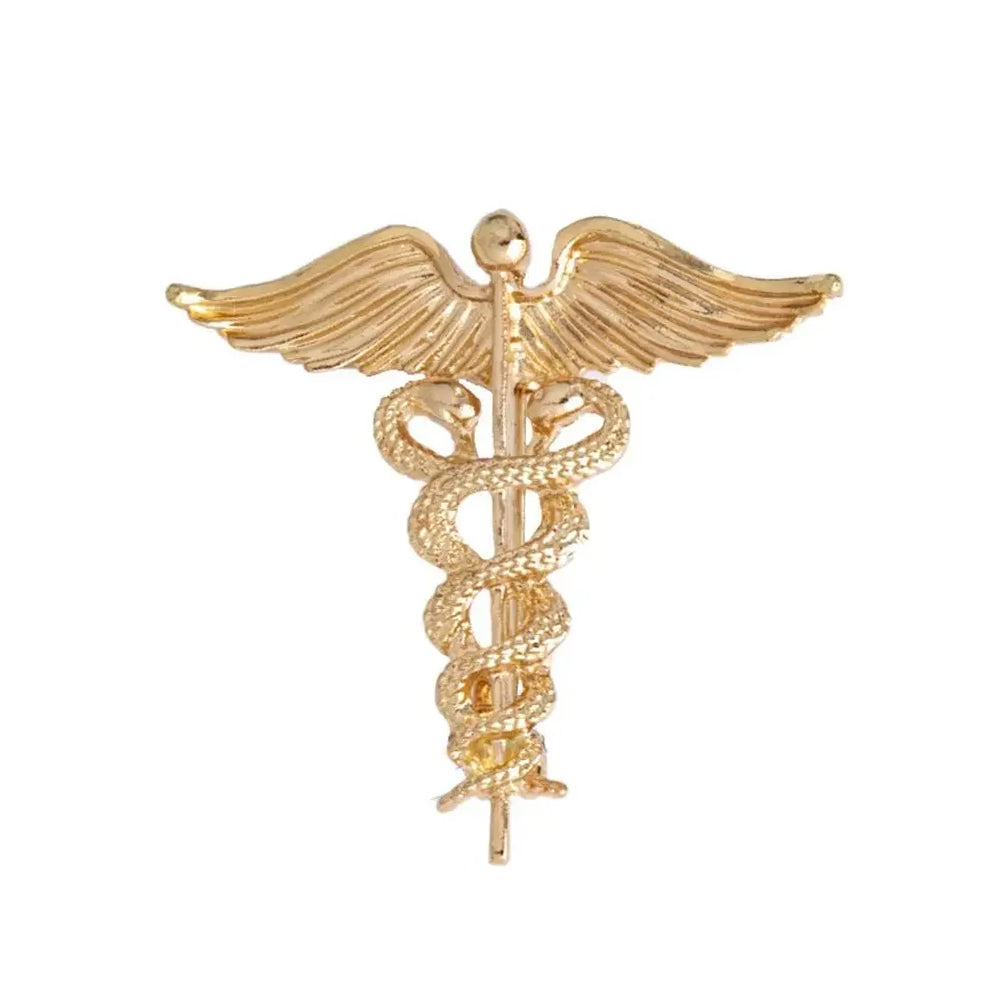 Broche Caducée Ambre