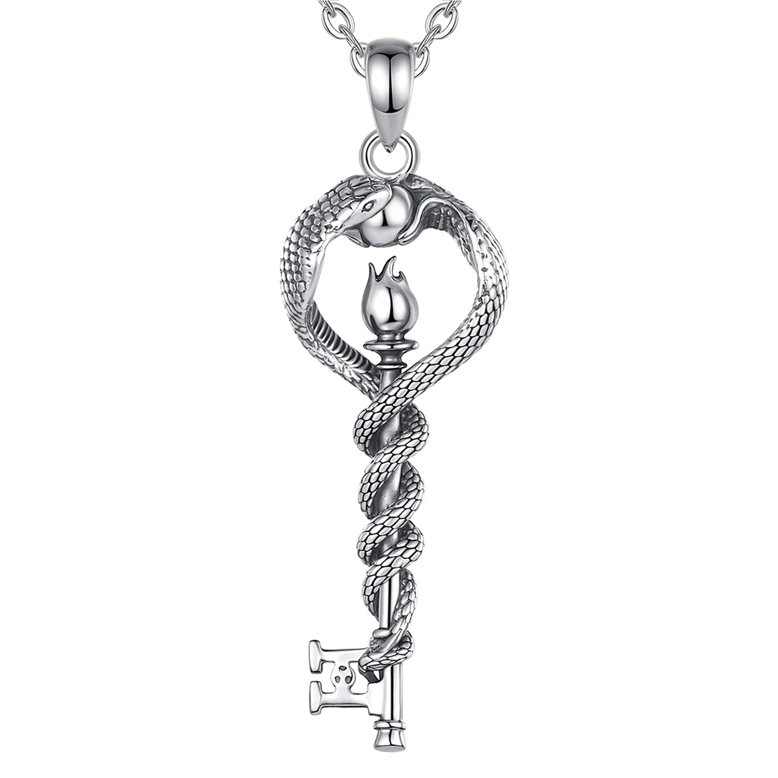Pendentif Caducée de Mercure Clé d'Hécate