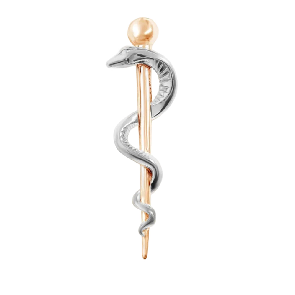 Broche Caducée d'Asclépios Ida