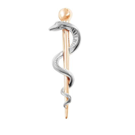 Broche Caducée d'Asclépios Ida