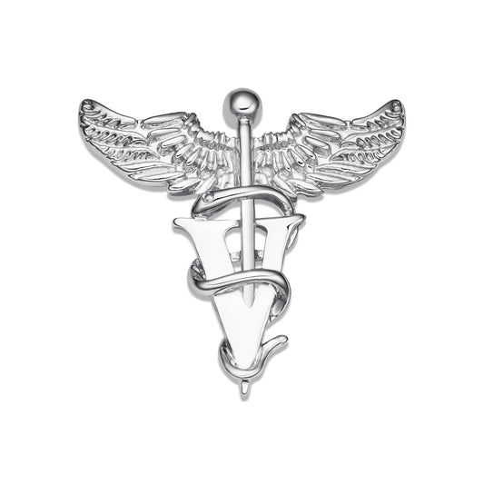 Broche Caducée Médical Vétérinaire